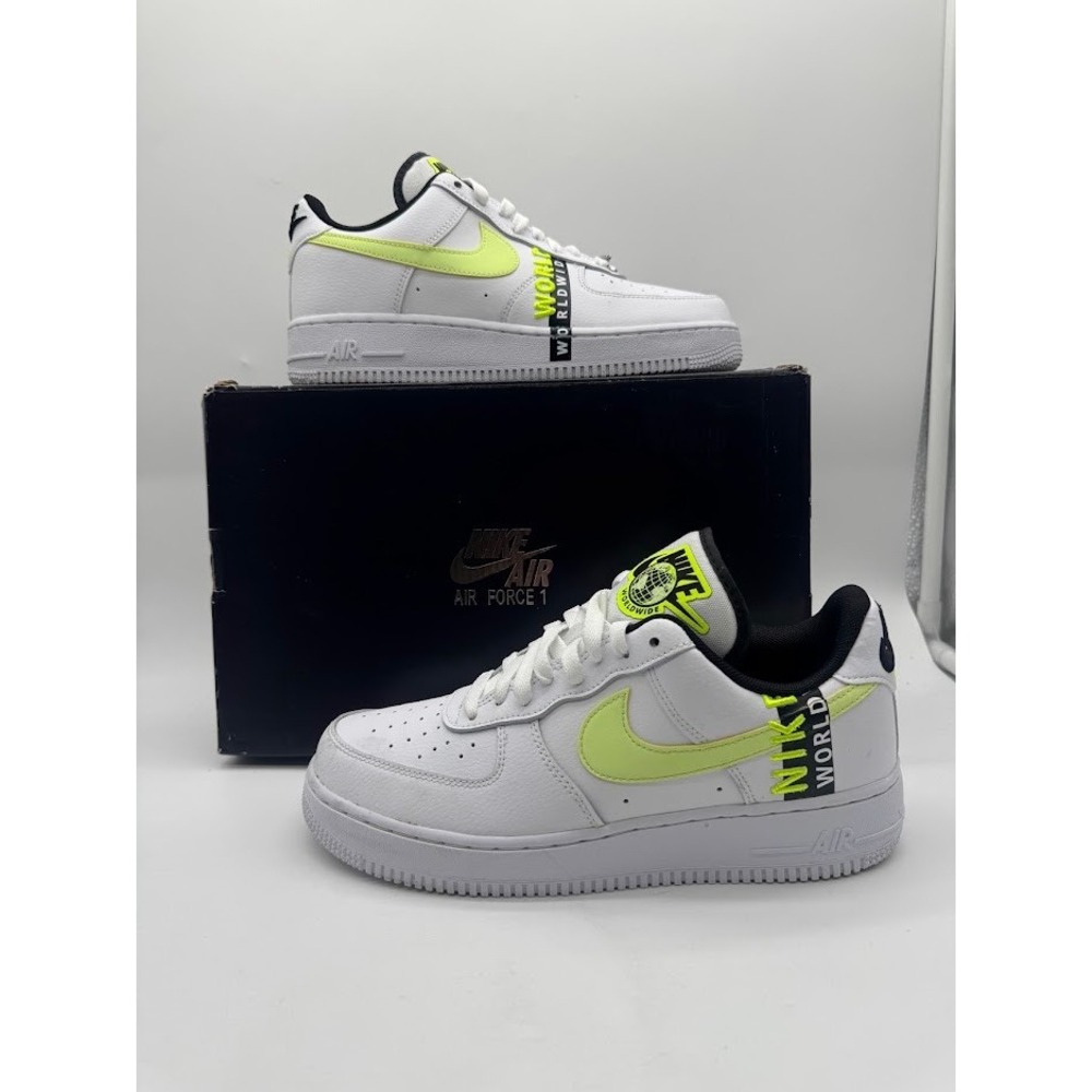 Nike Air Force 1 07 LV8 Worldwide White Volt CK6924-101 Mens 7.5